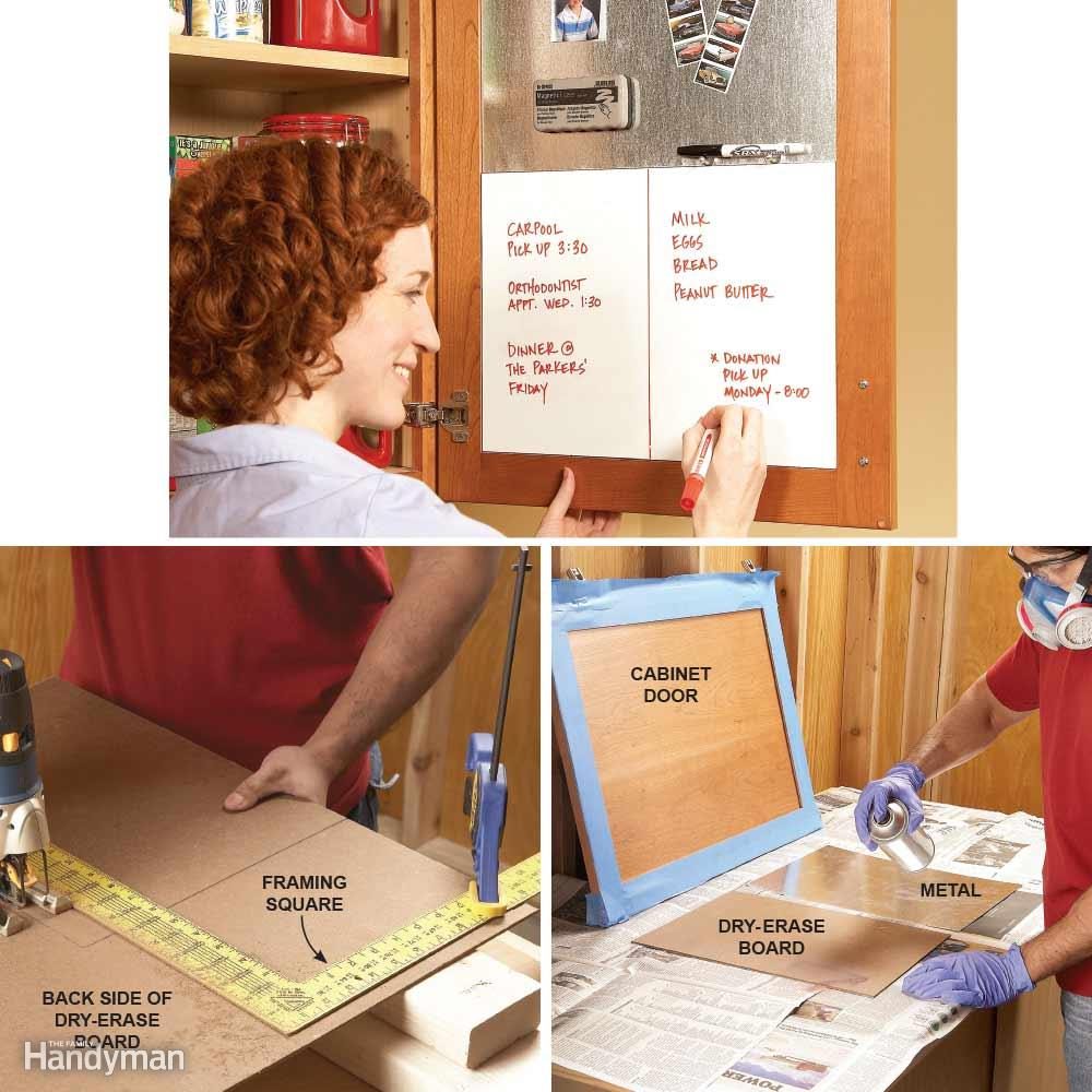 Cabinet Door Message Board