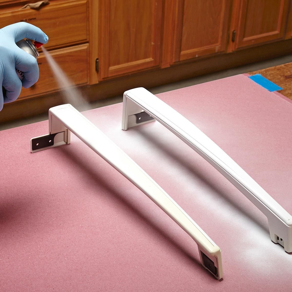 Paint appliance handles
