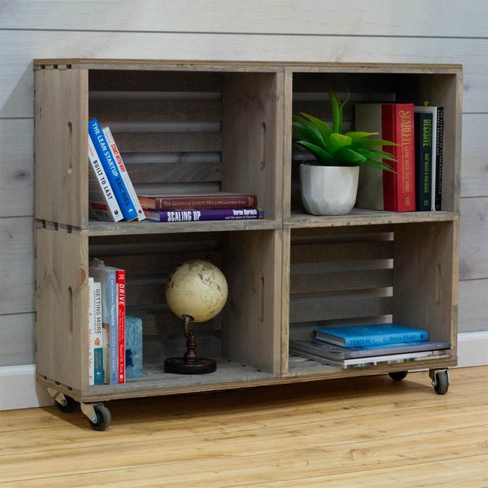 crates and pallet bookcase