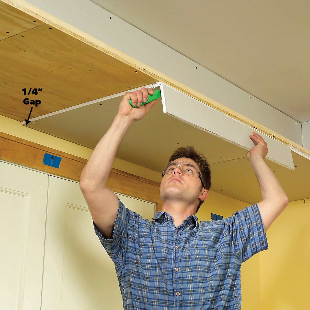 drywall underside of soffit box