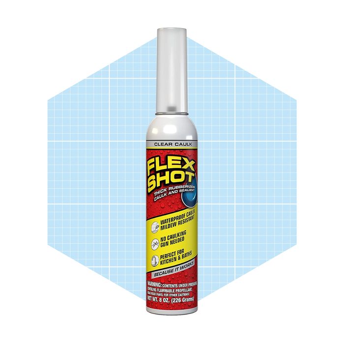 A caulk tube labeled 